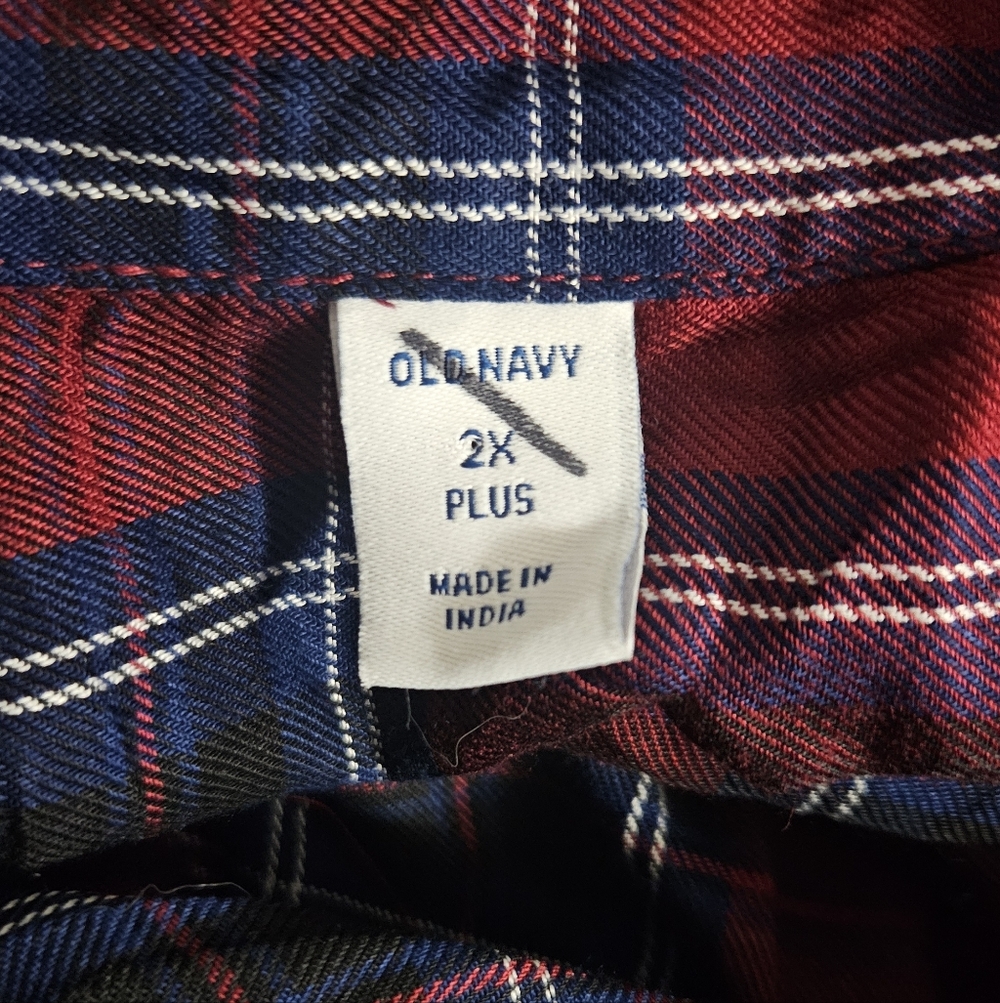 Old Navy Plaid Mini Shirtdress Plus Size 2X - Picture 6 of 7